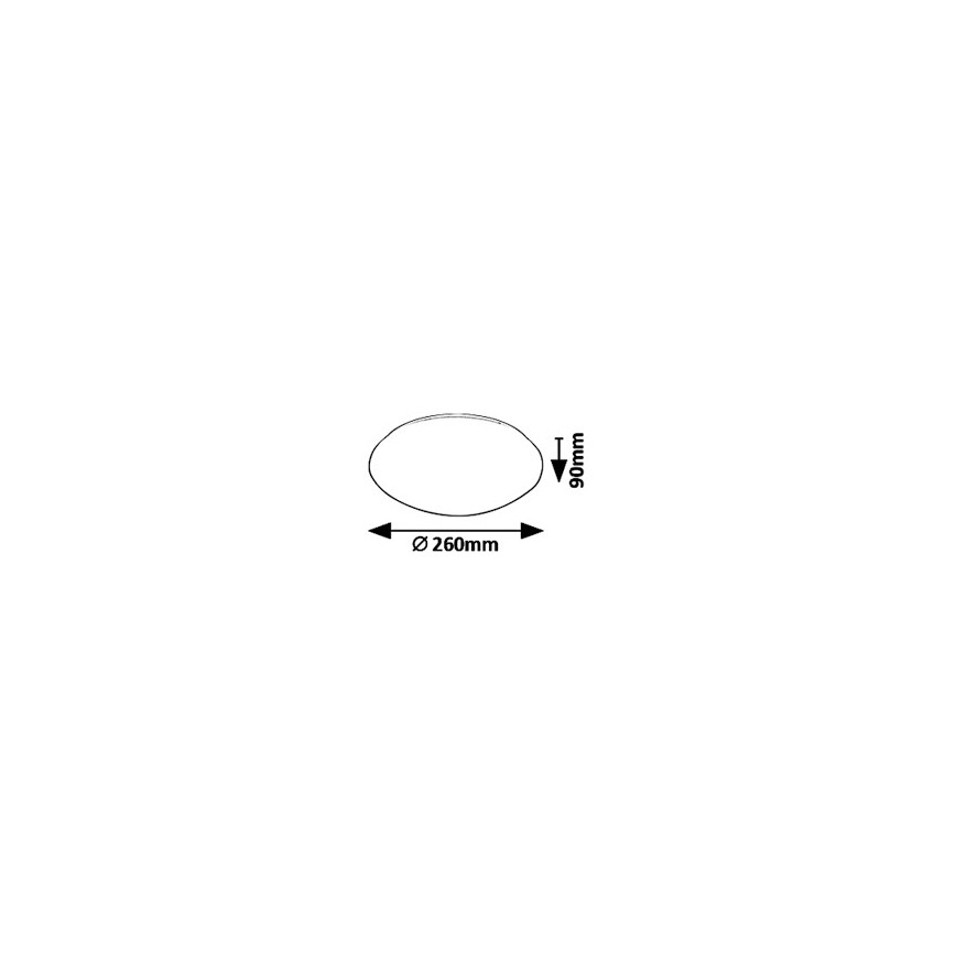 Rabalux - Plafonnier LED salle de bain avec un détecteur LUCAS LED IP44