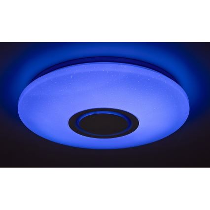 Rabalux - Plafonnier LED RGB dimmable avec haut-parleur, 24 W/230 V, Wi‑Fi Tuya + télécommande, Ø 40 cm