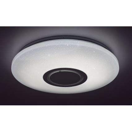 Rabalux - Plafonnier LED RGB dimmable avec haut-parleur, 24 W/230 V, Wi‑Fi Tuya + télécommande, Ø 40 cm