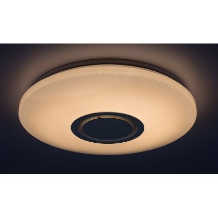 Rabalux - Plafonnier LED RGB dimmable avec haut-parleur, 24 W/230 V, Wi‑Fi Tuya + télécommande, Ø 40 cm