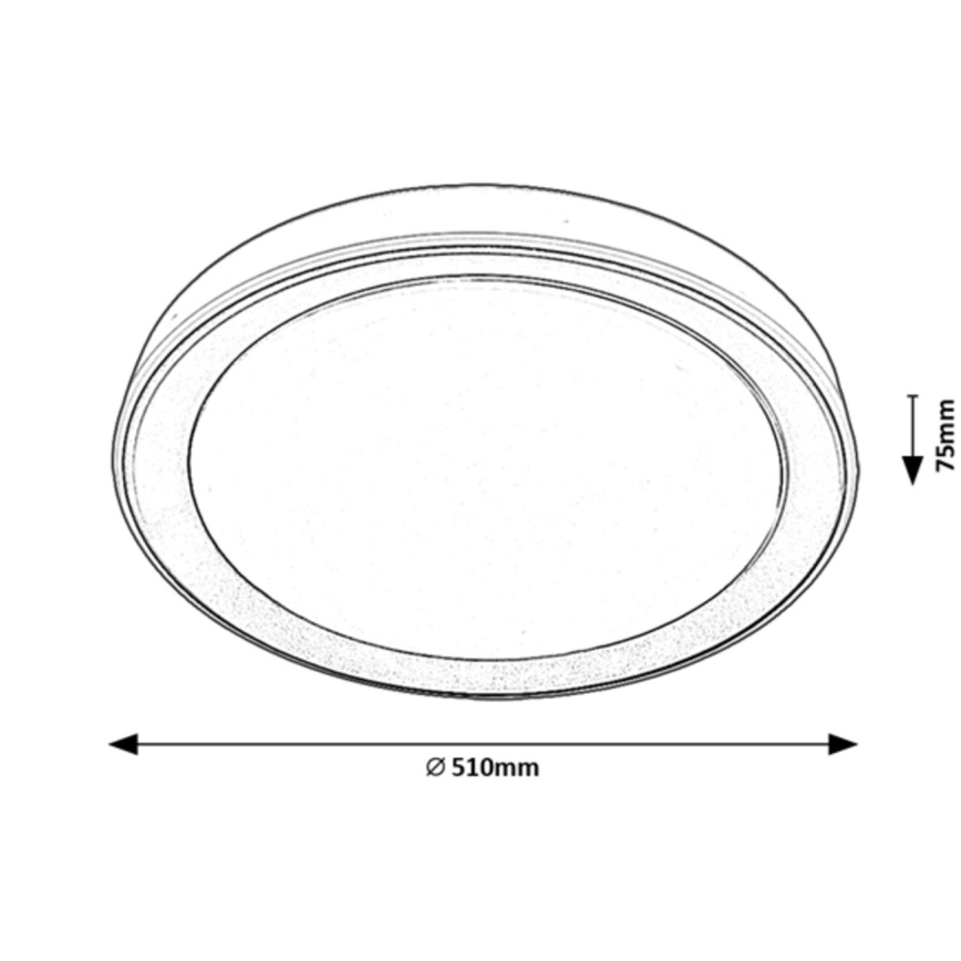 Rabalux - Plafonnier à intensité variable RGB LED/40W/230V 2700-6500K Wi-Fi Tuya  + Télécommande