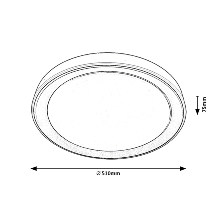 Rabalux - Plafonnier à intensité variable RGB LED/40W/230V 2700-6500K Wi-Fi Tuya  + Télécommande