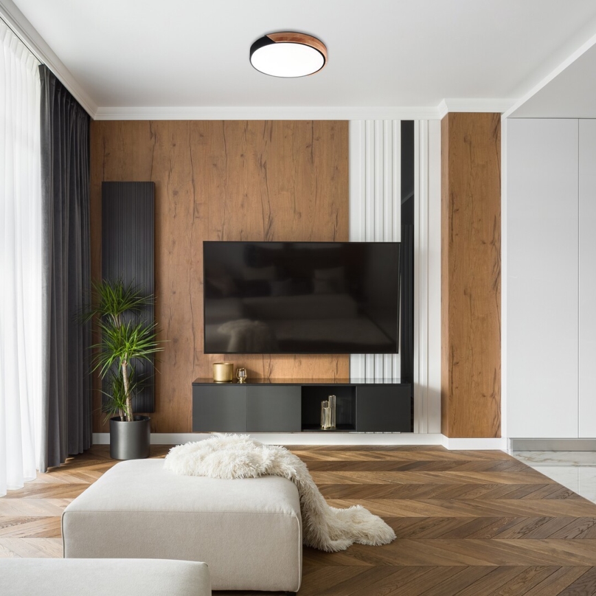 Rabalux - Plafonnier LED 24W/230V noir/chêne Ø 41,5 cm