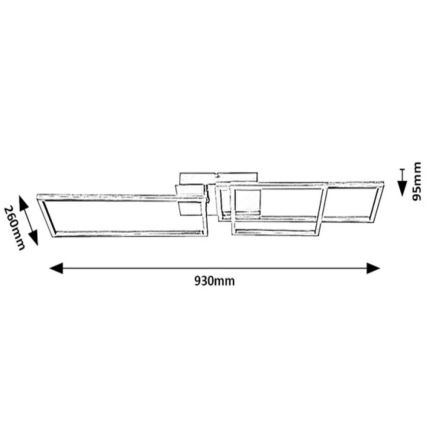 Rabalux - Lustre monté en surface LED LED/44W/230V blanc