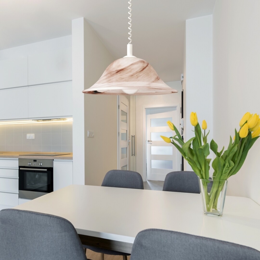 Rabalux - Lustre 1xE27/60W/230V en verre d'albâtre