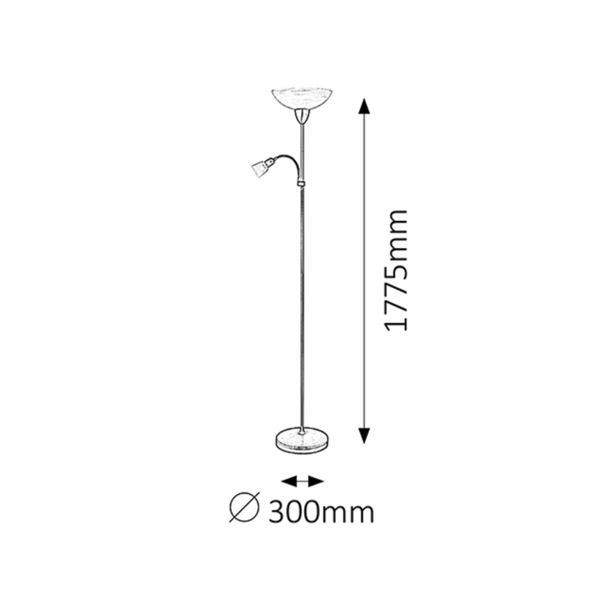 Rabalux - Lampadaire 1xE27/60W+1xE14/40W