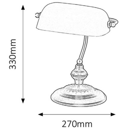 Rabalux - Lampe de table 1xE27/60W/230V