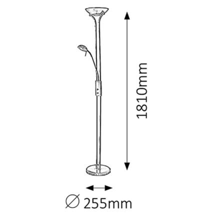 Rabalux - Lampadaire 1xR7s/230W + 1xG9/40W