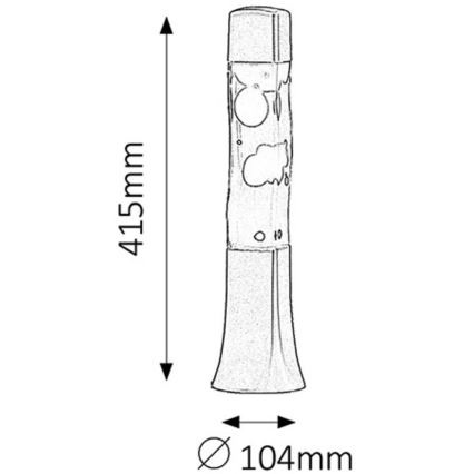 Rabalux - Lampe à lave 1xE14/25W/230V