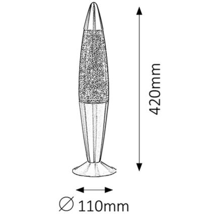 Rabalux - Lampe à lave 1xE14/25W/230V