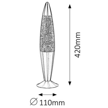 Rabalux - Lampe à lave 1xE14/25W/230V