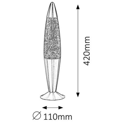 Rabalux - Lampe à lave 1xE14/25W/230V