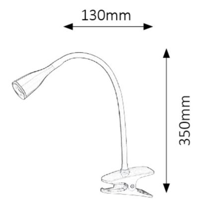 Rabalux - Lampe de bureau LED avec pince LED/4,5W/230V