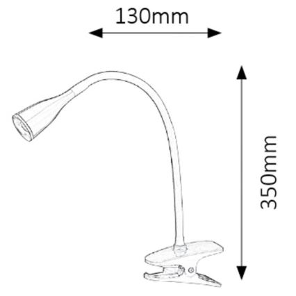 Rabalux - Lampe de table LED à pince 1xLED/4,5W/230V