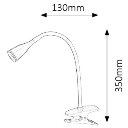 Rabalux - Lampe de table LED à pince 1xLED/4,5W/230V