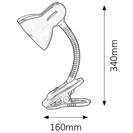 Rabalux - Lampe à pince 1xE27/40W/230V