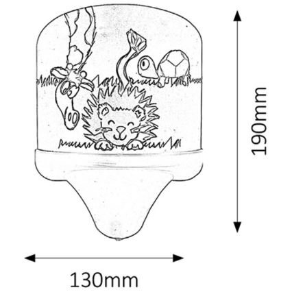 Rabalux - Applique murale pour enfants E14/7W/230V