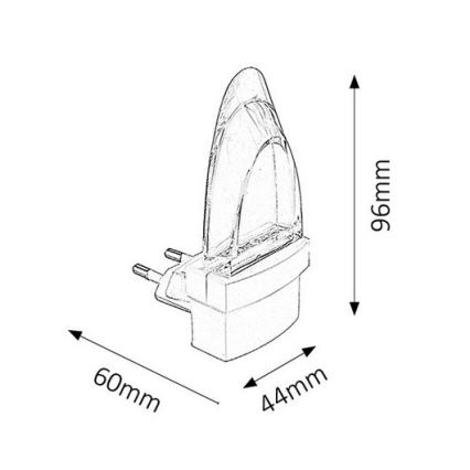 Rabalux 4657 - Lampe LED à brancher PARIS 1xLED/0,5W/230V