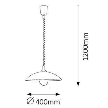 Rabalux - Lustre à hauteur réglable 1xE27/60W/230V