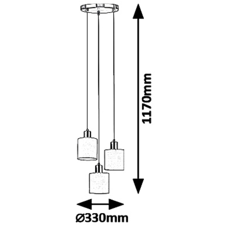 Rabalux 5012 - Suspension avec fil NATINA 3xE14/25W/230V