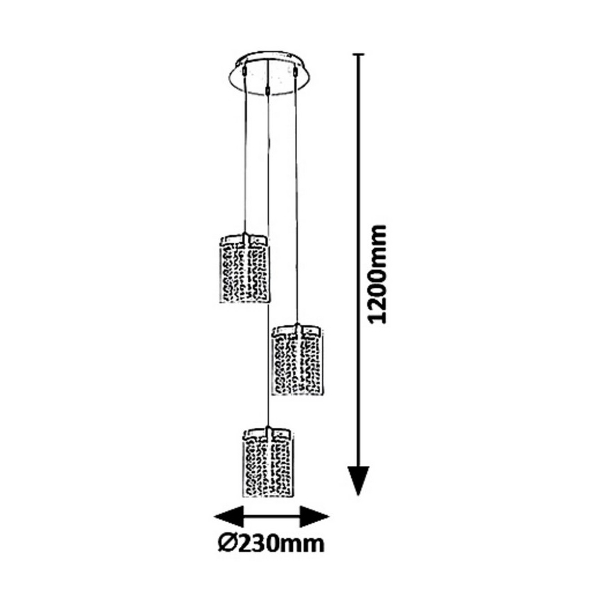 Rabalux 5044 - Suspension LED sur fil ASTRELLA 3xLED/6W/230V