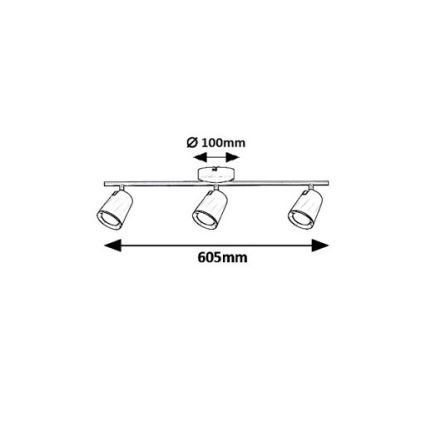 Rabalux 5047 - Spot LED SOLANGE 3xLED/6W/230V