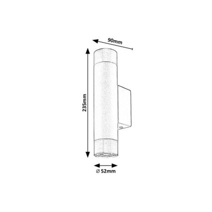 Rabalux - Lampe murale ZIRCON 2xGU10/5W/230V