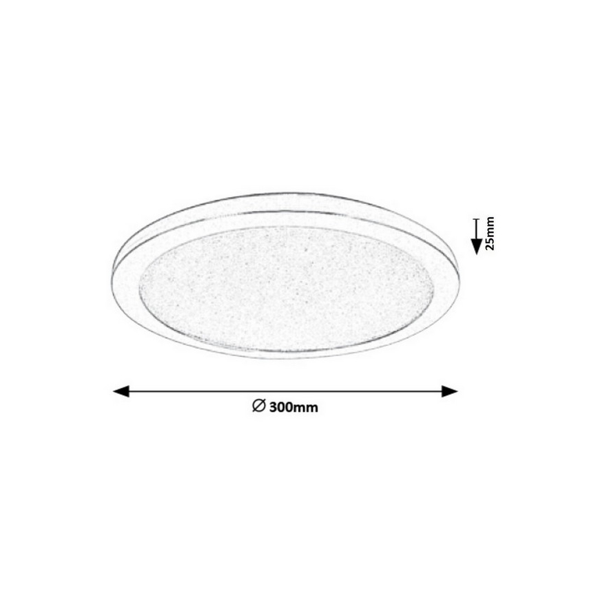Rabalux - Plafonnier LED à intensité modulable salle de bain LED/18W/230V IP44