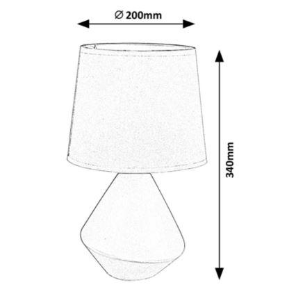 Rabalux - Lampe de table 1xE14/40W/230V grise