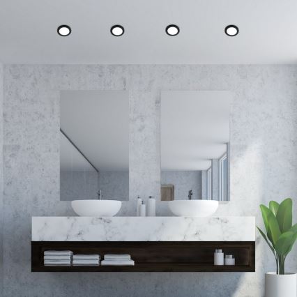 Rabalux - Luminaire LED encastré pour salle de bains LED/3W/230V IP44 noir