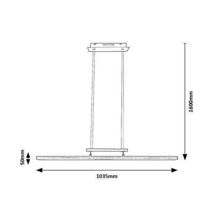 Rabalux - Suspension filaire LED à intensité variable LED/27W/230V