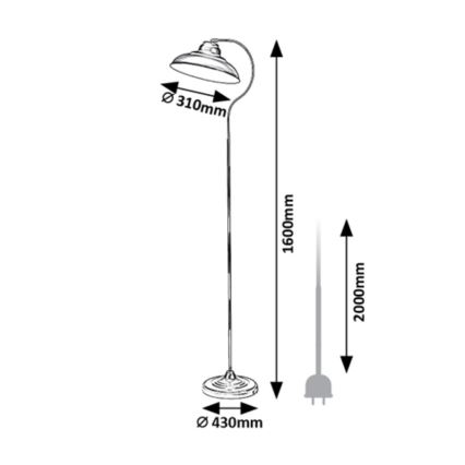 Rabalux - Lampadaire 1xE27/60W/230V