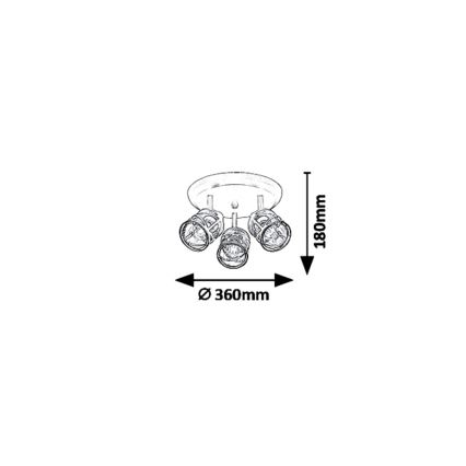 Rabalux 5336 - Spot OBERON 3xE14/40W/230V