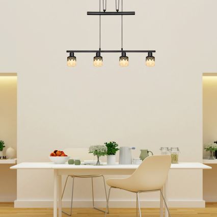 Rabalux 5345 - Suspension avec fil LACEY 4xE14/40W/230V