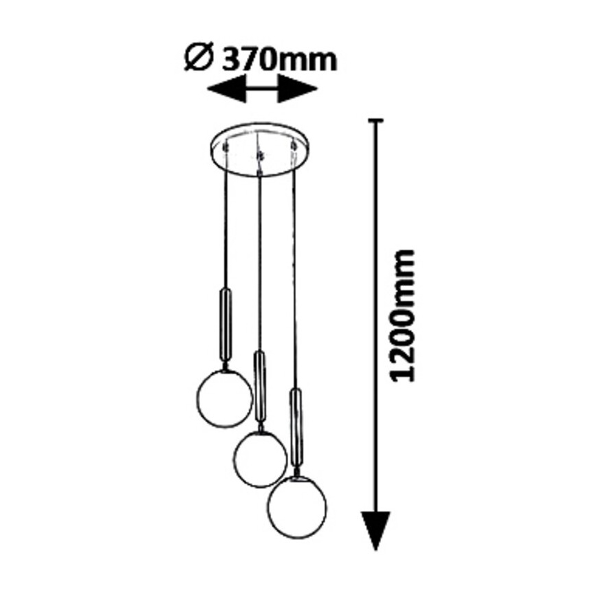 Rabalux 5352 - Suspension avec fil DIVINA 3xE14/9W/230V