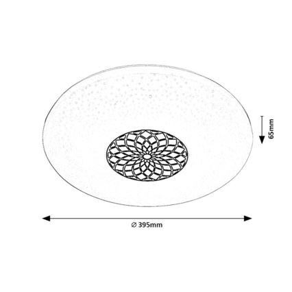 Rabalux - Plafonnier à intensité variable RGB LED/24W/230V 3000-6500K Wi-Fi Tuya d. 39,5 cm + Télécommande