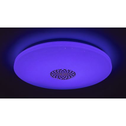 Rabalux - Plafonnier à intensité variable RGB LED/40W/230V 3000-6500K Wi-Fi Tuya d. 60 cm + Télécommande