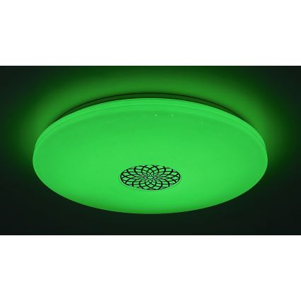 Rabalux - Plafonnier à intensité variable RGB LED/40W/230V 3000-6500K Wi-Fi Tuya d. 60 cm + Télécommande