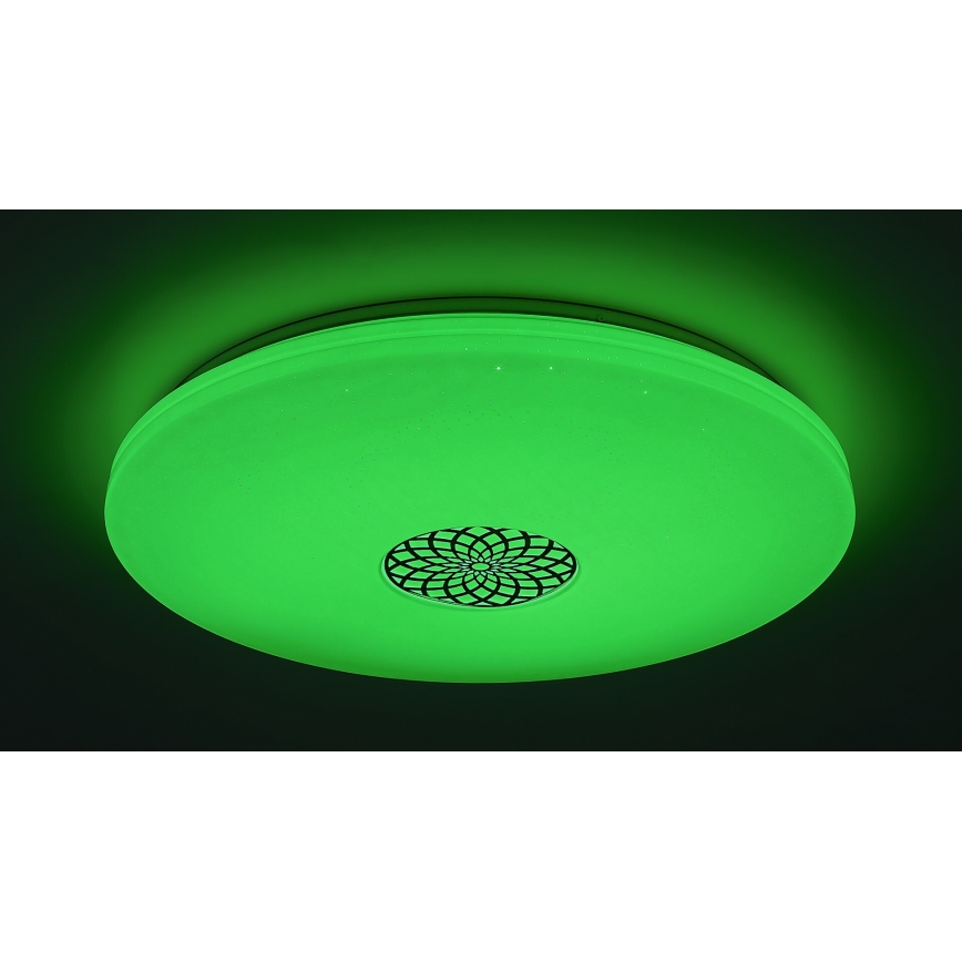 Rabalux - Plafonnier à intensité variable RGB LED/40W/230V 3000-6500K Wi-Fi Tuya d. 60 cm + Télécommande