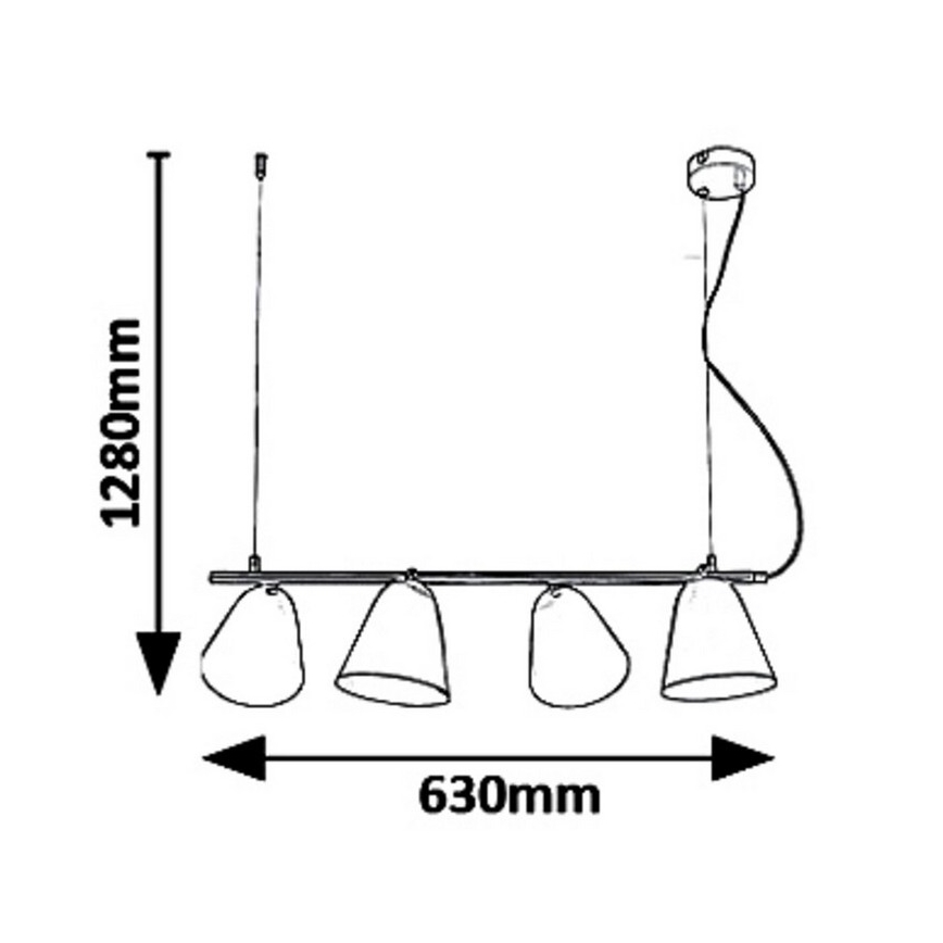 Rabalux 5377 - Suspension avec fil ALTDER 4xE14/40W/230V