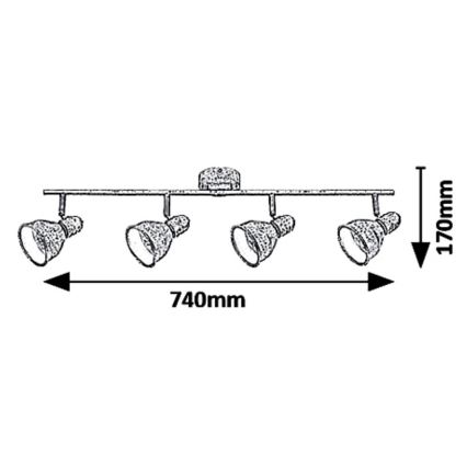 Rabalux 5389 - Spot THELMA 4xE14/40W/230V