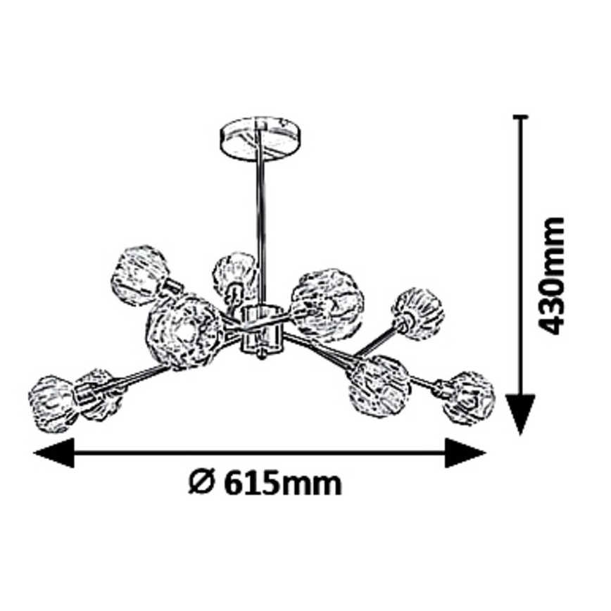 Rabalux 5395 - Suspension KASSIA 9xG9/5W/230V