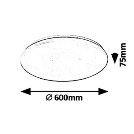 Rabalux - Plafonnier LED dimmable LED/60W/230V + télécommande Ø 60 cm