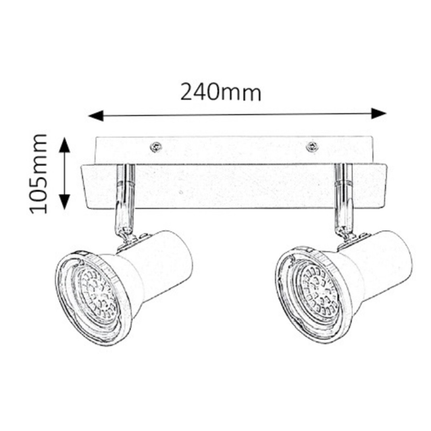Rabalux - Spot LED salle de bain 2xGU10/4,5W/230V IP44