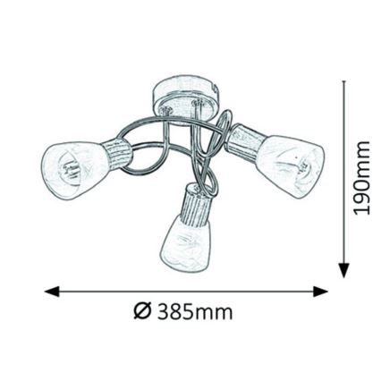 Rabalux - Lustre Plafonnier 3xE14/40W/230V