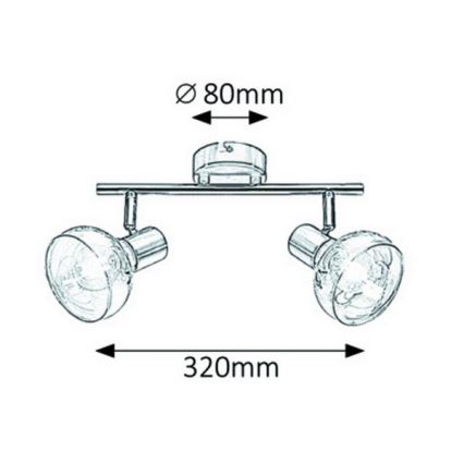 Rabalux 5547 - Spot HOLLY 2xE14/40W/230V or