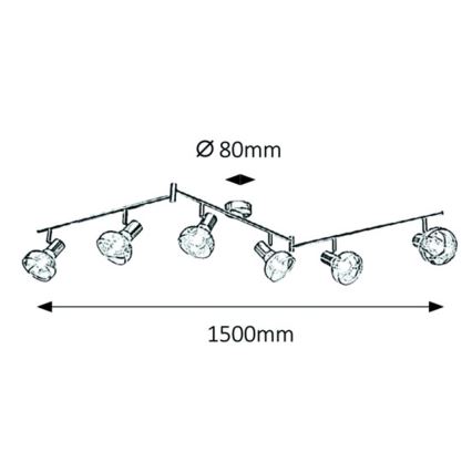 Rabalux 5553 - Spot HOLLY 6xE14/40W/230V or