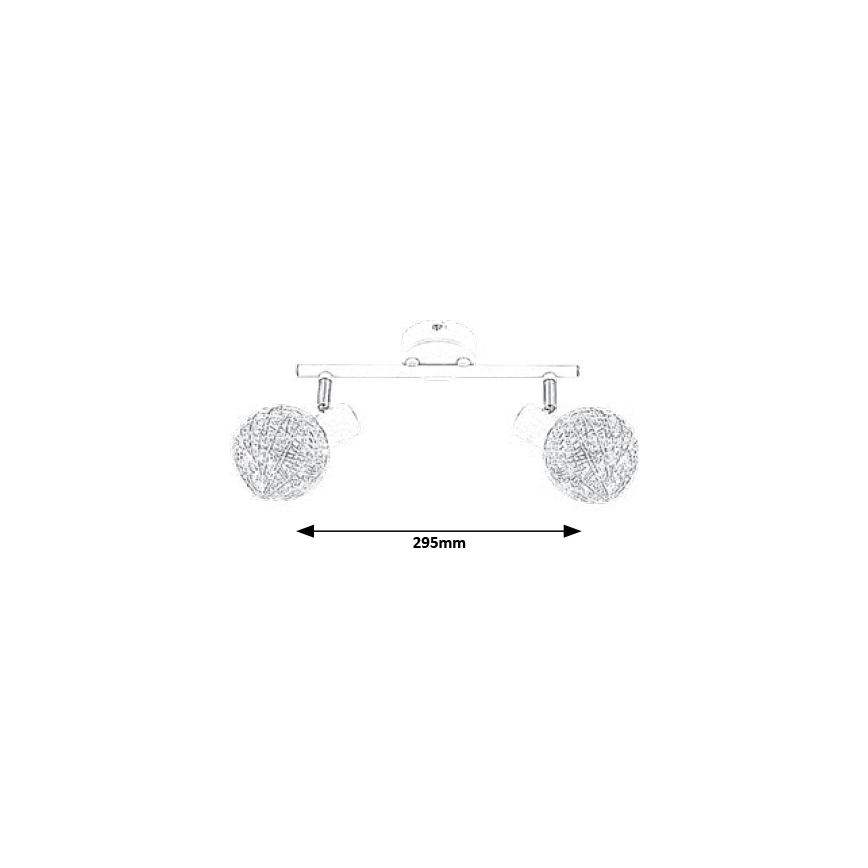 Rabalux - Spot plafond 2xE14/15W/230V