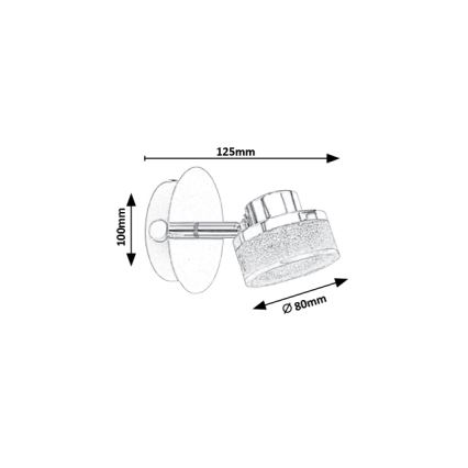 Rabalux - Spot mural LED/5W/230V