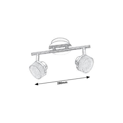 Rabalux - Spot plafonnier LED 2xLED/5W/230V